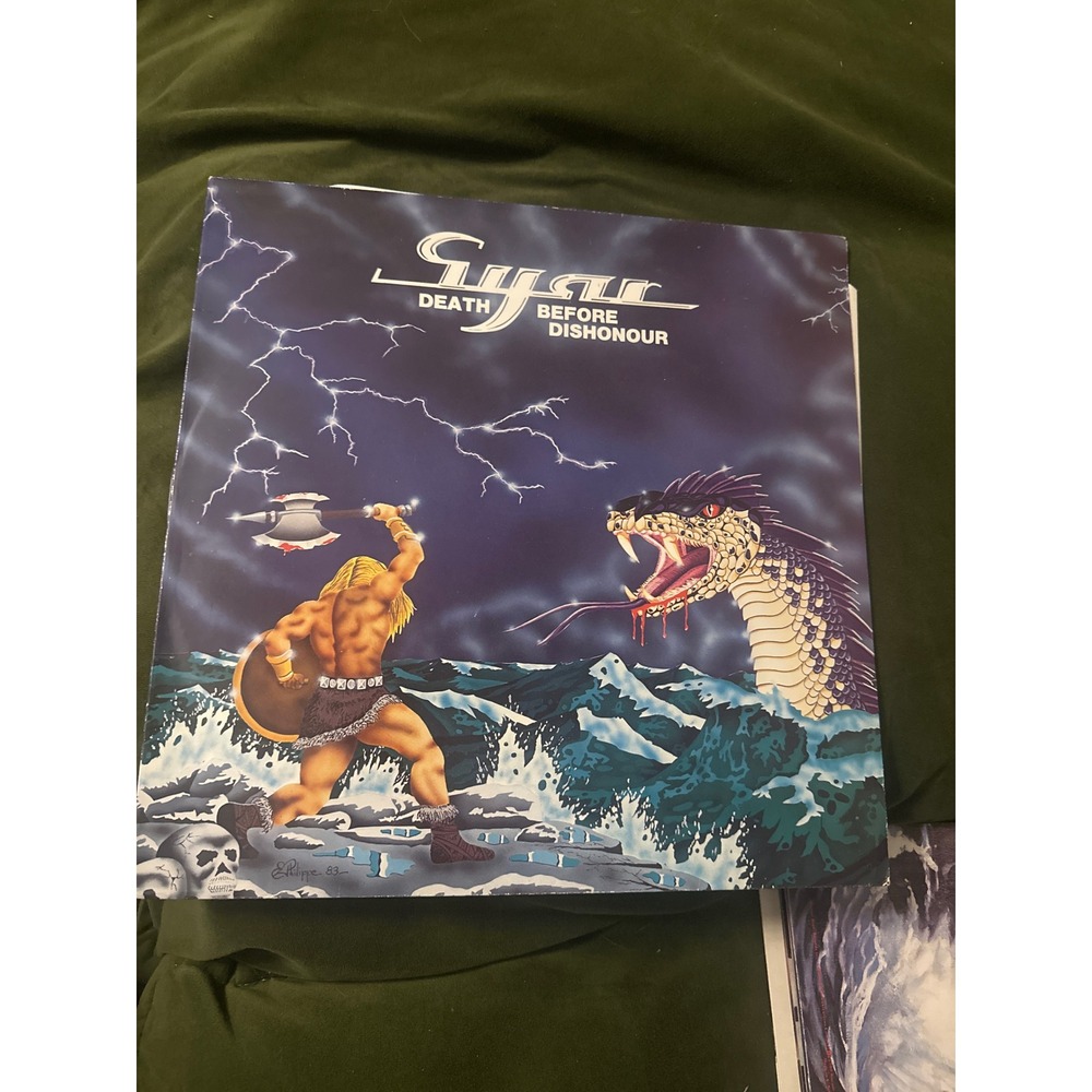 Syar Death Before Dishonour Vinyl LP Mausoleum SKULL 8338 Heavy Metal 1984